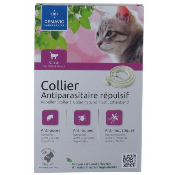 collier anti parasitaire insectifuge pour chat