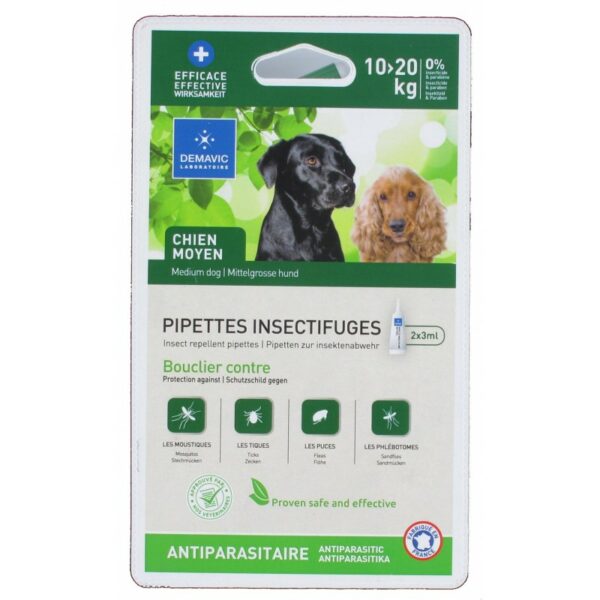 Pipette Insectifuge Chien Moyen